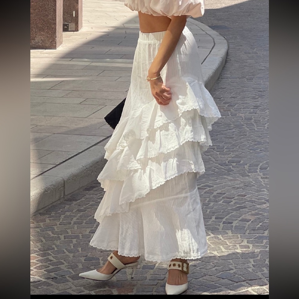Mable maxi skirt white NWT - Picture 3 of 6